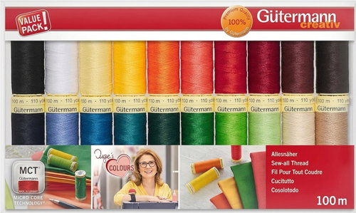 Gütermann Sada 20 ks šicích nití 100 m, varianta 2 - Sewing Thread - Main image