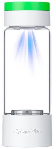 UVtech Hydrogen-1 UV hydrogen water generator 400ml, glass bottle - white - Hydrogen Bottle - Main image