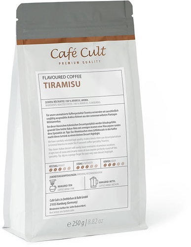 Cafe Cult Flavoured “Tiramisú” Coffee Beans 250g - Coffee - Main image