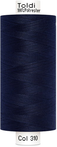 Gütermann Šicí nit Toldi 100 % PES 1000 m, modrá námořnická - Sewing Thread - Main image