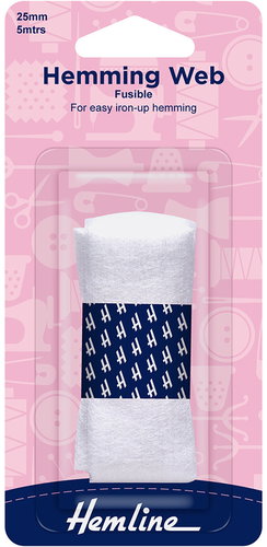 Hemline Iron-On Hemming Tape for No-Sew Garment Alterations, White - Sewing Machine Accessory - Main image