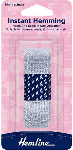 Hemline Iron-on Hemming Tape for No-Sew Garment Alterations, Grey - Sewing Machine Accessory - Main image