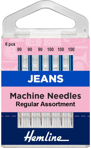 Hemline Jeans Sewing Machine Needles, size 90-100, 6pcs - Sewing Machine Needles - Main image