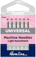 Hemline Universal Sewing Machine Needles, finer sizes 70-90, 6pcs - Sewing Machine Needles