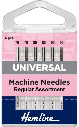 Hemline Universal Sewing Machine Needles Size 70 - 90, 6pcs - Sewing Machine Needles - Main image