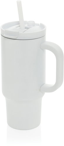 XD Design Nerezový termohrnek s brčkem 480 ml, bílý - Thermal Mug - Main image