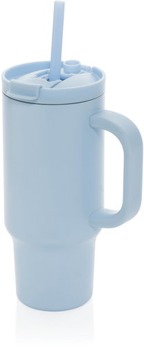 XD Design Nerezový termohrnek s brčkem 480 ml, světle modrý - Thermal Mug - Main image