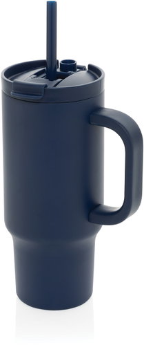 XD Design Nerezový termohrnek s brčkem 480 ml, modrý - Thermal Mug - Main image