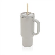 XD Design Nerezový termohrnek s brčkem 480 ml, béžový - Thermal Mug