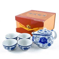 Empt Tradiční dárková čajová sada s květinovým motivem - pro 4 osoby - Tea Set