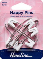 Hemline Bezpečnostní spínací špendlíky 56 mm, 6 ks - Sewing Machine Accessory