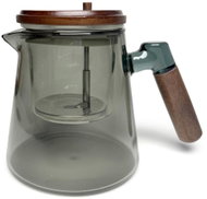 Alveus Luxusní čajová skleněná konvice Lodge, pravé dřevo a borosilikátové sklo 800 ml - Tea Kettle