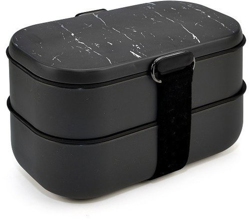IRIS Barcelona Obědový box s příborem Bento, 1,35 l, černý - Lunch Box - Main image