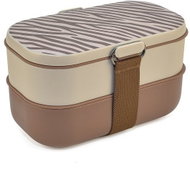 IRIS Barcelona Obědový box s příborem Bento, 1,35 l, béžový - Lunch Box