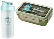 Verk 07334 Svačinový set, box s příbory 1100 ml, láhev 500 ml, zelený - School Set