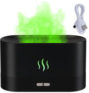 Verk 24640 Zvlhčovač vzduchu s efektem plamene RGB LED, USB, 180 ml, černý - Air Humidifier