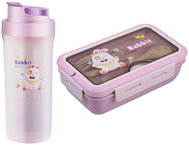 Verk 07334 Svačinový set, box s příbory 1100 ml, láhev 500 ml, fialový - School Set