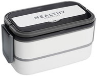 Verk 07328 Dvoupatrový svačinový box s přihrádkami a příborem 1400 ml, bílý - Lunch Box