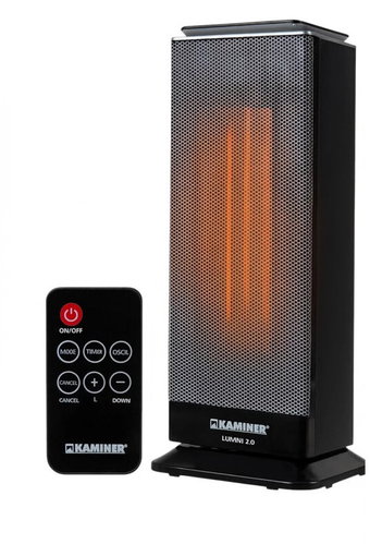 Kaminer 26376 Elektrický ohřívač Lumni 2.0, dálkový ovládač, 2000 W, černý - Electric Heater - Main image
