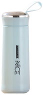 Leventi Skleněná láhev s ochranným plastovým obalem 400 ml, modrá - Drinking Bottle