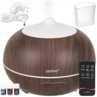Zortiva Ultrasonic Fragrance Diffuser and Humidifier, 400 ml, dark brown - Aroma Diffuser 