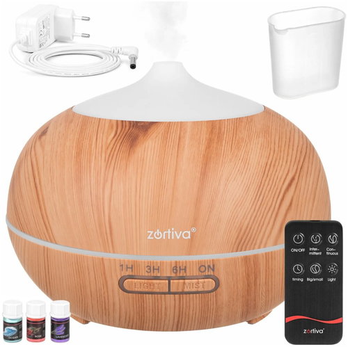 Zortiva Ultrasonic Fragrance Diffuser and Humidifier, 400 ml, beige - Aroma Diffuser  - Main image