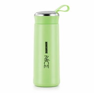 Leventi Skleněná láhev na pití 400 ml s ochranným plastovým obalem, zelená - Drinking Bottle