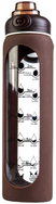 DuraHome HydroCoach Plus 1L Glass Bottle, Brown - Drinking Bottle