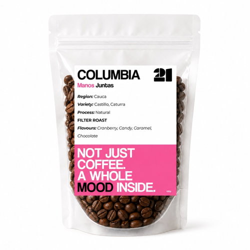 21 Coffee Columbia Manos Juntas, Castilla, Caturra Natural 100g - Coffee - Main image