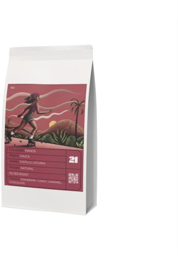21 Coffee Columbia Manos, Castillo, Caturra Natural 1000g Main image 21 Coffee Columbia Manos, Castillo, Caturra Natural 1000g - Coffee - Main image
