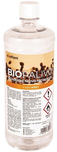 Ekoflam bioethanol eco-friendly biofireplace fuel with coffee scent 1L - Fuel - Main image