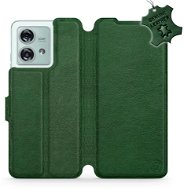 Kožené Mobiwear flip pre Motorola Edge 40 Neo – Zelené – L_GRS - Puzdro na mobil