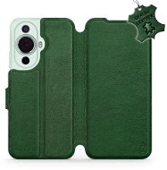 Mobiwear Kožený flip pro Huawei Nova 11 - Zelené - L_GRS - Phone Cover