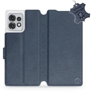 Mobiwear Kožený flip pro Motorola Edge 40 Pro - Modré - L_NBS - Phone Cover