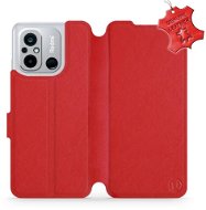 Mobiwear Kožený flip pro Xiaomi Redmi 12C - Červené - L_RDS - Phone Cover