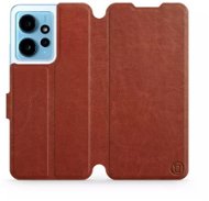 Mobiwear flip pro Xiaomi Redmi Note 12 4G – C_BRS Brown&Gray - Phone Case