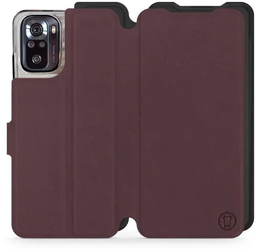 Mobiwear Soft Touch flip pro Xiaomi Poco M5s Bordové & Černé - Phone Case - Main image
