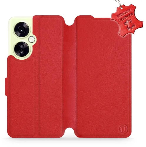 Kožený Mobiwear flip pro OnePlus Nord CE 3 Lite 5G Červené L_RDS - Phone Case - Main image