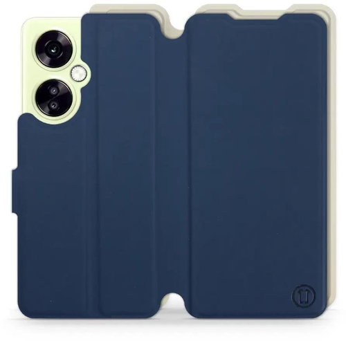 Mobiwear Soft Touch flip pro OnePlus Nord CE 3 Lite 5G Modré & Béžové - Phone Case - Main image