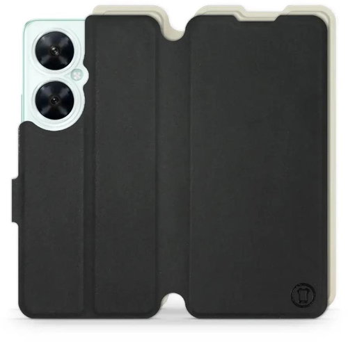Mobiwear Soft Touch flip pro Huawei Nova 11i Černé & Béžové - Phone Case - Main image