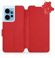 Kožený Mobiwear flip pro Xiaomi Redmi Note 12 4G - Červené - L_RDS - Phone Case