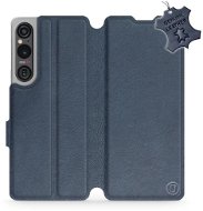 Kožený Mobiwear flip pro Sony Xperia 1 V Modré L_NBS - Phone Case