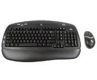 Logitech Cordless Desktop EX 100 CZ PS/2 černý (black) - rádiová klávesnice + optická rádiová myš - -
