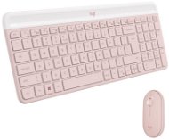 Tastatur/Maus-Set Logitech Slim Wireless Combo MK470, rosa - US - Set klávesnice a myši