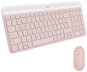 Logitech Slim Wireless Combo MK470, ružová – US - Set klávesnice a myši