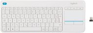 Klávesnica Logitech Wireless Touch Keyboard K400 Plus CZ biela - Klávesnice
