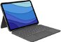 Logitech Combo Touch für iPad Pro 11" (1., 2., 3. und 4. Generation), grau - US INTL - Hülle für Tablet mit Tastatur
