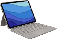Logitech Combo Touch für iPad Pro 11“ (1., 2. und 3. Generation), Sand - US INTL - Hülle für Tablet mit Tastatur