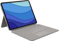 Logitech Combo Touch für iPad Pro 12.9“ (5. Generation), Sand - UK - Hülle für Tablet mit Tastatur