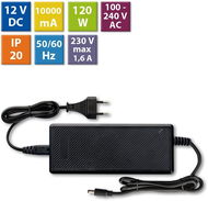 McLED Napájecí adaptér 120W, DC12V/10A, IP20, černý plast, s vidlicí - Napájecí zdroj